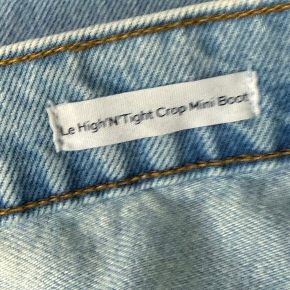 FRAME Le High N Tight Crop Mini Bootcut Jeans Sz 30 Ankle Capri Light Wash - Picture 7 of 8